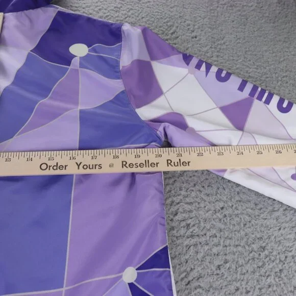 Disney Parks Tomorrowland Jacket Womens Small Purple Hooded Windbreaker - Picture 12 of 13